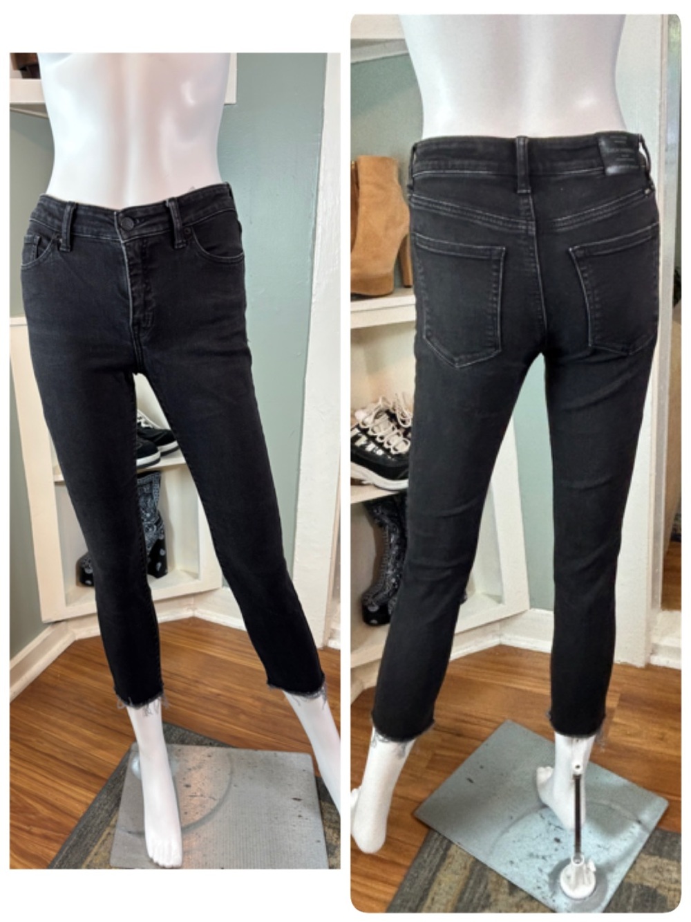 Lucky Brand Black Women's Skinny Hayden Jeans Cropped Crop 0/25